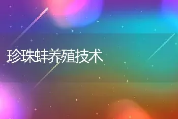 珍珠蚌养殖技术