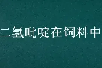 二氢吡啶在饲料中的作用