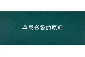 苹果套袋的原理