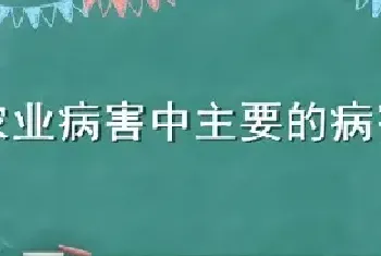 农业病害中主要的病害类型为