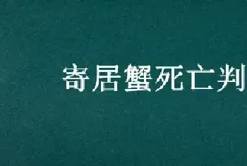 寄居蟹死亡判断