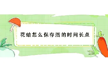 花蛤怎么保存活的时间长点