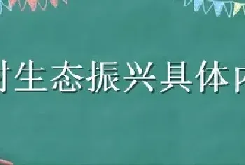 乡村生态振兴具体内容