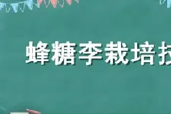 蜂糖李栽培技术