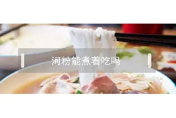 河粉能煮着吃吗