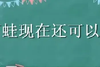 石蛙现在还可以养殖吗