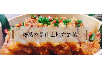 粉蒸肉是什么地方的菜