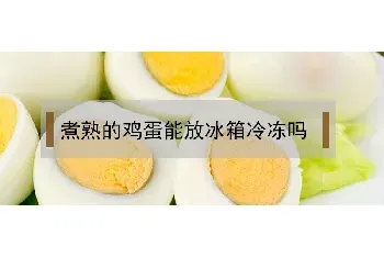 煮熟的鸡蛋能放冰箱冷冻吗