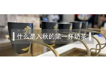 什么是入秋的第一杯奶茶