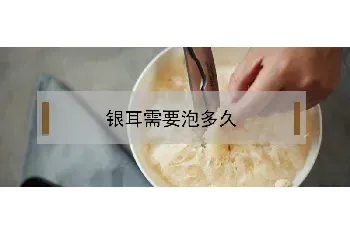 银耳需要泡多久