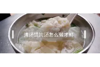 清汤馄饨汤怎么做才鲜